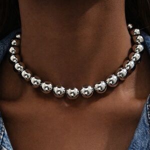 New! Bloom Social Silver Bead Necklace (2009) NWOT